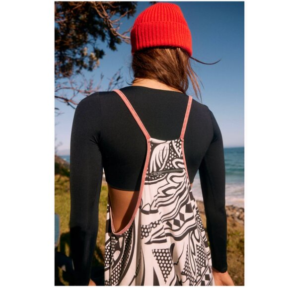 Free People Hot Shot Printed Onesie in Padma Black Combo  🖤 - Picture 4 of 7